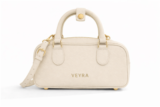 Borsa mini VEYRA con tracolla milk