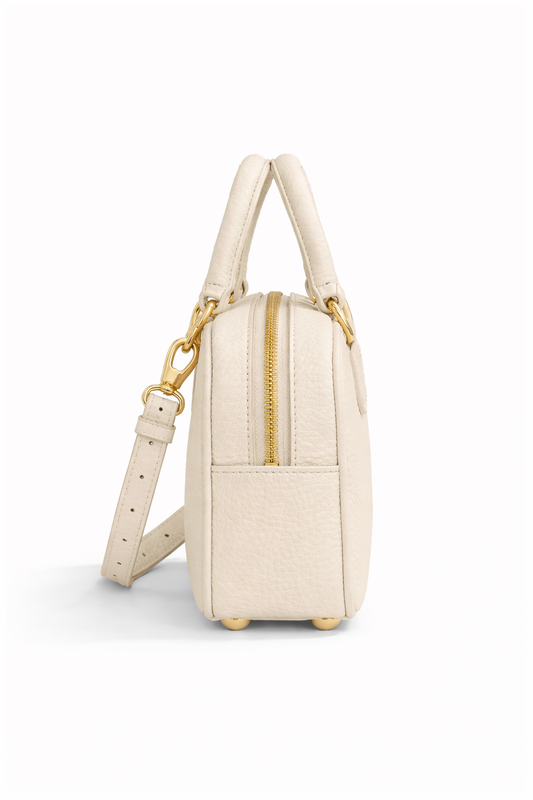 Borsa mini VEYRA con tracolla milk